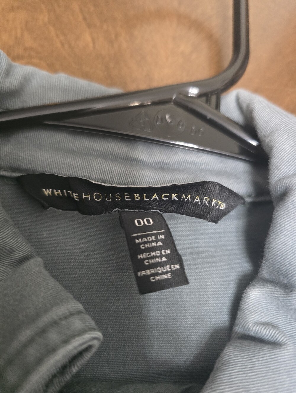 White House Black Market Wintergreen Military Jacket Cotton Size 00